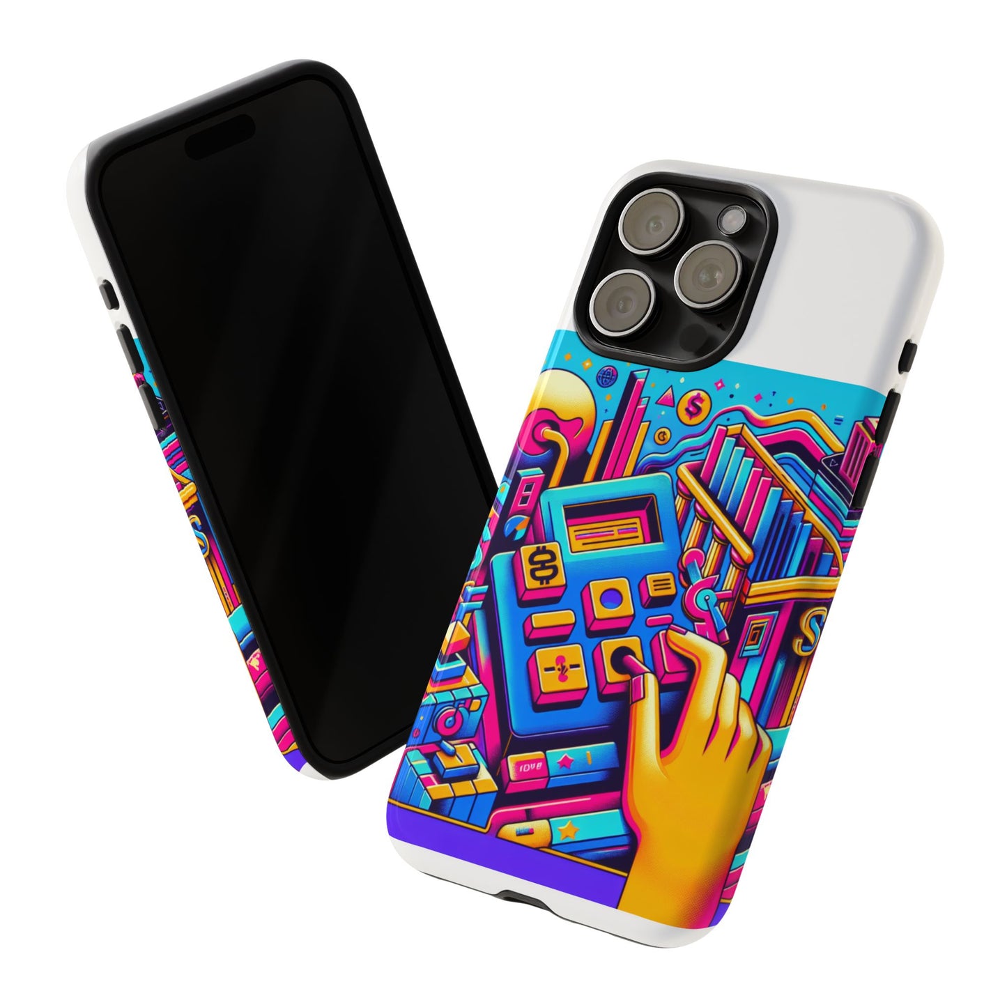 fantum finance dept protective phone case, 3d wrap design, durable silicone liner, uv protected, ideal gift for tech enthusiasts and anime lovers