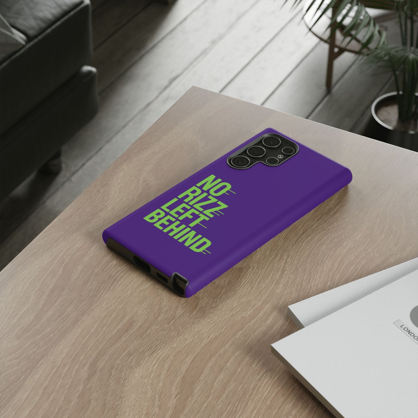 tough phone case - no rizz left behind - durable, stylish protection for active lifestyles - impact-resistant, dual layer, shock-absorbing tpu - perfect gift for tech lovers