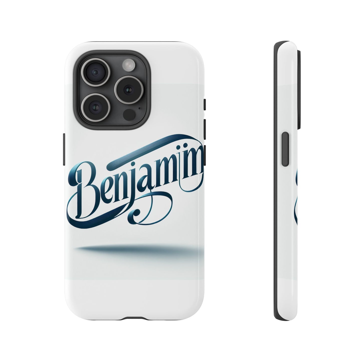 vibrant 3d typography protective phone case in blue – stylish protection for smartphones compatible with iphone 13, 14, 15 & 16 – all models including pro, pro max & plus