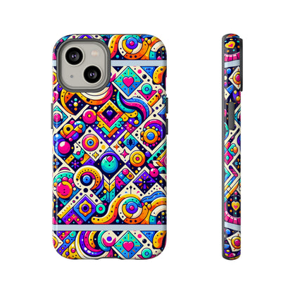Pattern Image 6 Vibrant 3D Wrap Phone Case for Anime and Comic Fans - Colourful Abstract Design Compatible with iPhone 13, 14, 15 & 16 – all models including Pro, Pro Max & Plus