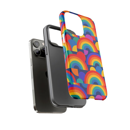 Multicolour Rainbow Design Protective Phone Case – Stylish 3D Wrap Finish for Unique Expression – Compatible with iPhone 13, 14, 15 & 16 – All Models Including Pro, Pro Max & Plus