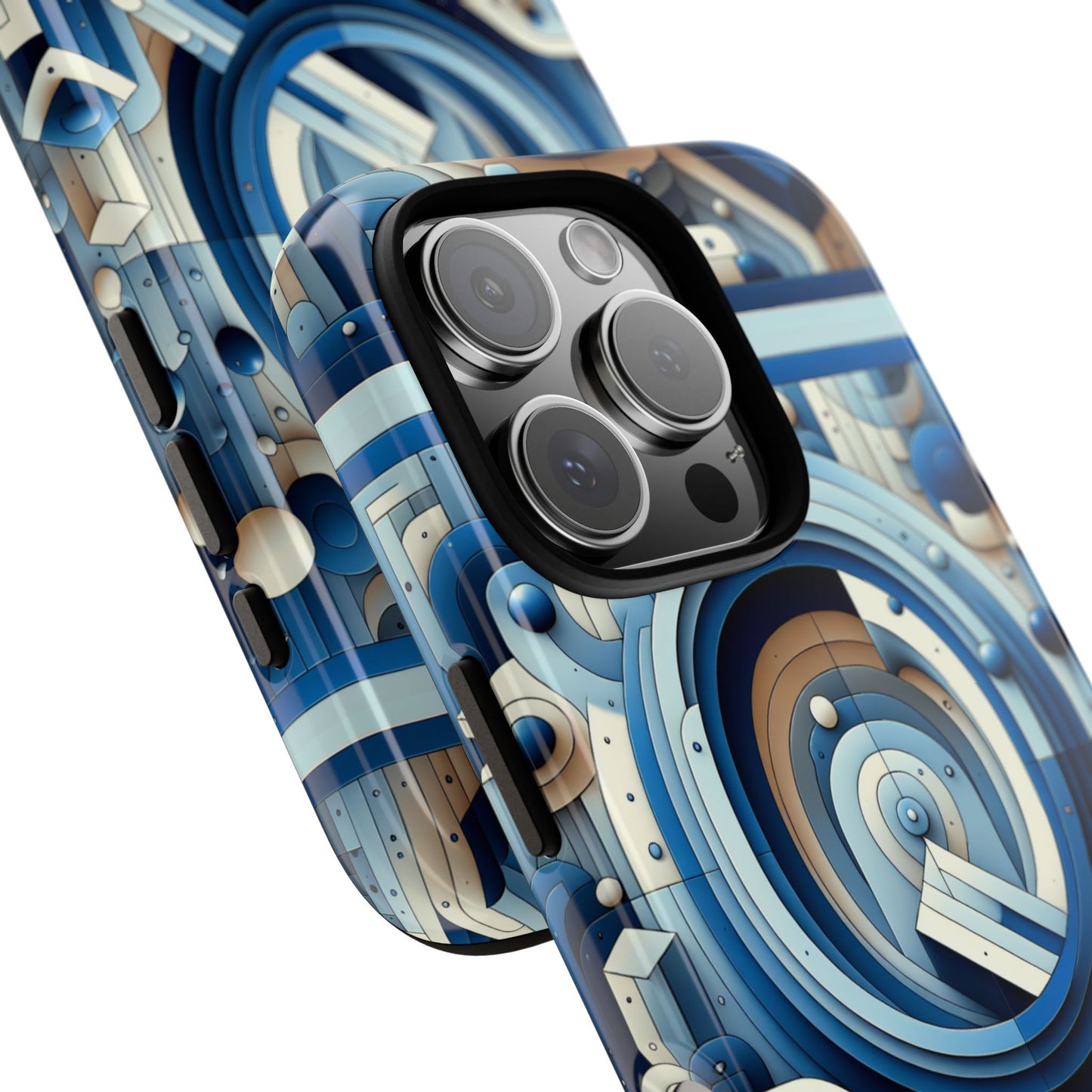 blue alphabet q phone case for android and iphone durable shockproof protective cover with 3d wrap design