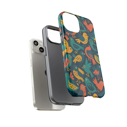 Multicolour Bird Pattern 3D Wrap Protective Phone Case – Vibrant Accessory for Self-Expression Compatible with iPhone 13, 14, 15 & 16 – all models including Pro, Pro Max & Plus