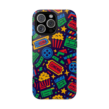 Vibrant Multicolour Cinema-Themed 3D Wrap Protective Phone Case for Self-Expression Stylish Protection Compatible with iPhone 13, 14, 15 & 16 – all models including Pro, Pro Max & Plus