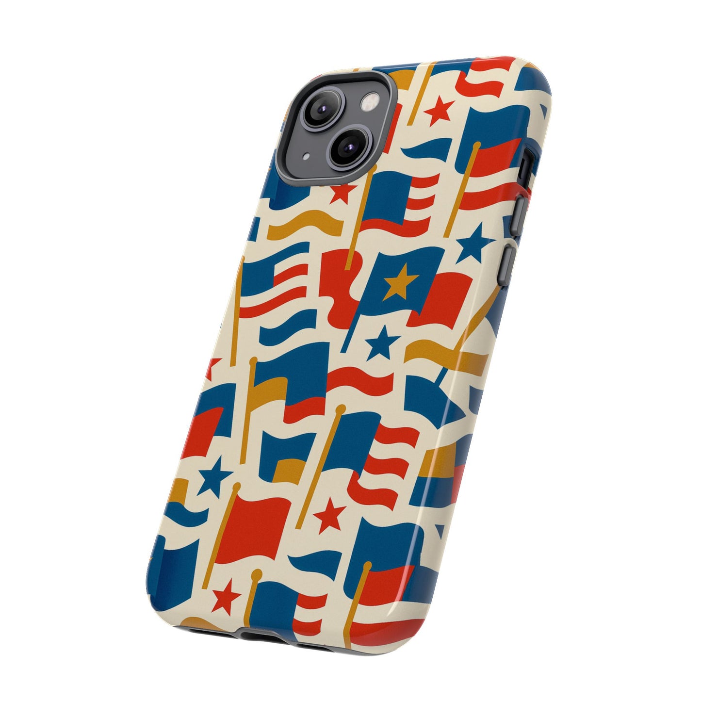 multicolour flag print protective phone case – stylish durable design for unique self-expression compatible with iphone 13, 14, 15 & 16 – all models including pro, pro max & plus