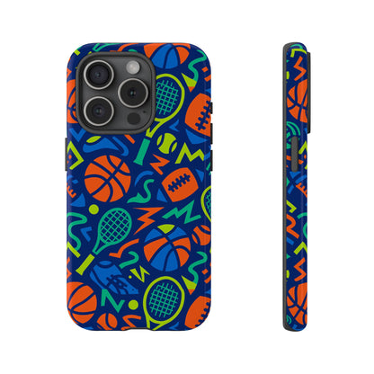 Vibrant 3D Sports Pattern Protective Phone Case for Unisex – Colourful Accessory for Stylish Protection Compatible with iPhone 13, 14, 15 & 16 – All Models Including Pro, Pro Max & Plus