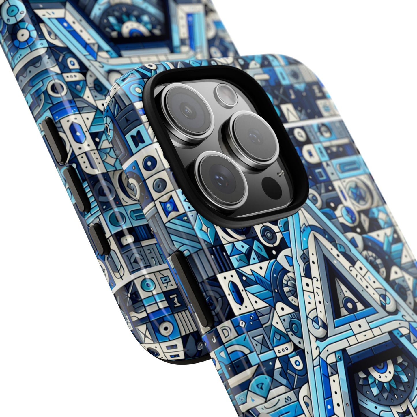 blue alphabet letter a phone case for iphone and samsung galaxy durable shockproof cover with 3d wrap design kids and teenagers gift