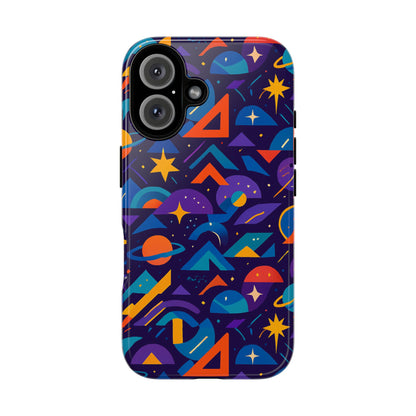 Vibrant Geometric 3D Wrap Protective Phone Case for Unique Accessories Lovers Compatible with iPhone 13, 14, 15 & 16 – all models including Pro, Pro Max & Plus
