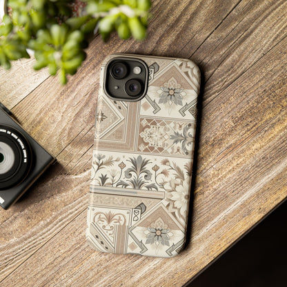 Pattern Image 5 Vibrant 3D Phone Case for Anime and Comic Fans with Ornate Tile Design, Stylish Protective Cover, Suitable for All iPhone Models Including Pro Max