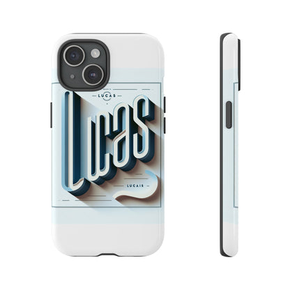 3D Wrap Protective Phone Case in Blue with Playful Typography Design – Stylish Protection Compatible with iPhone 13, 14, 15 & 16 – All Models Including Pro, Pro Max & Plus