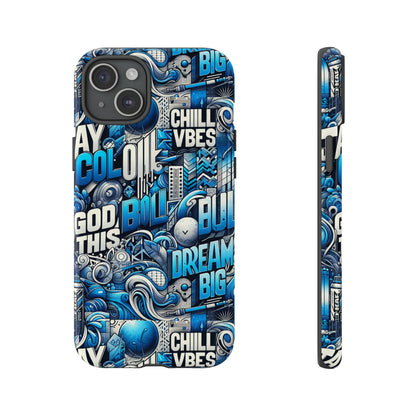 Blue Pattern Image 28 Design Phone Case for Men Women Shockproof Protective Cover with 3D Wrap and UV Protection