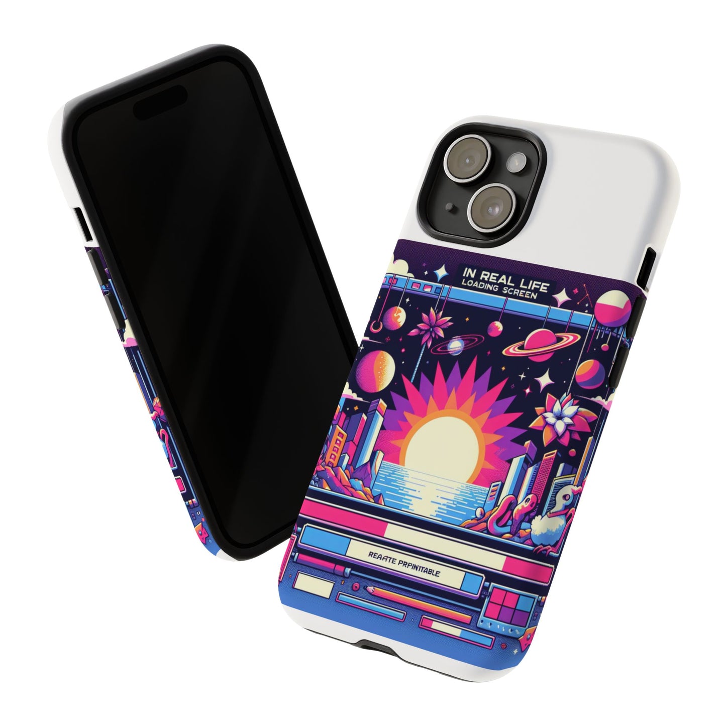 irl loading screen protective phone case for anime fans