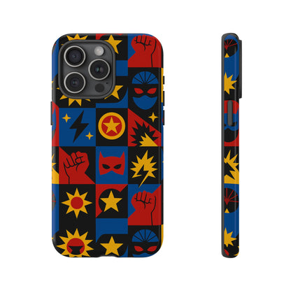Vibrant Superhero Phone Case with Retro 3D Design for Stylish Protection Compatible with iPhone 13, 14, 15 & 16 – All Models Including Pro, Pro Max & Plus