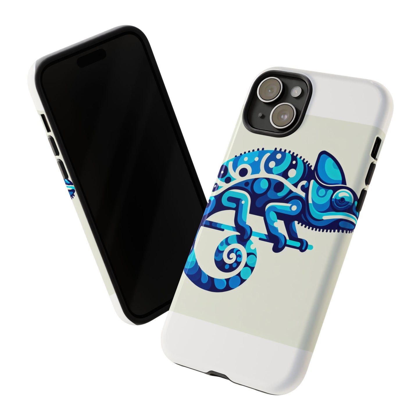 vibrant 3d chameleon phone case for stylish protection with unique blue animal design compatible with iphone 13, 14, 15 & 16 – all models including pro, pro max & plus