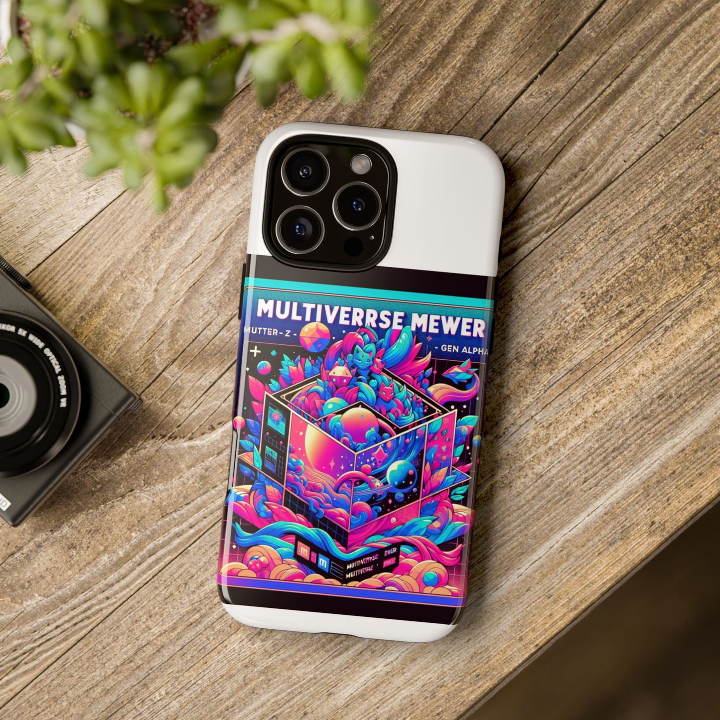 multiverse mewer protective phone case with 3d wrap design for smartphones, durable tpu silicone, uv protected, ideal gift for anime and comic lovers