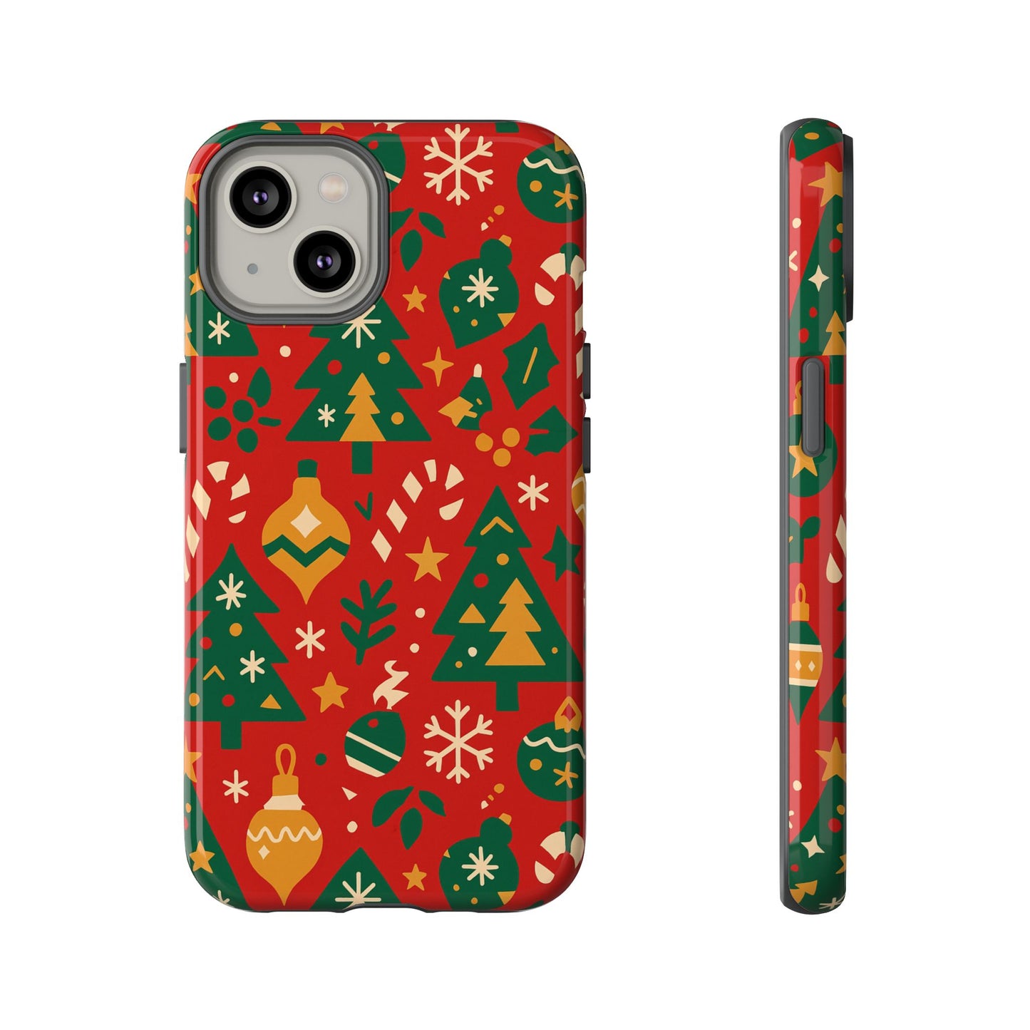 multicolor 3d wrap protective phone case with festive holiday design – fun retro style for smartphone protection compatible with iphone 13, 14, 15 & 16 – all models including pro, pro max & plus