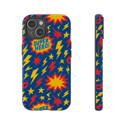 Vibrant 3D Superhero Phone Case – Colourful Retro Design for Kids and Adults – Stylish Protection Compatible with iPhone 13, 14, 15 & 16 – All Models Including Pro, Pro Max & Plus