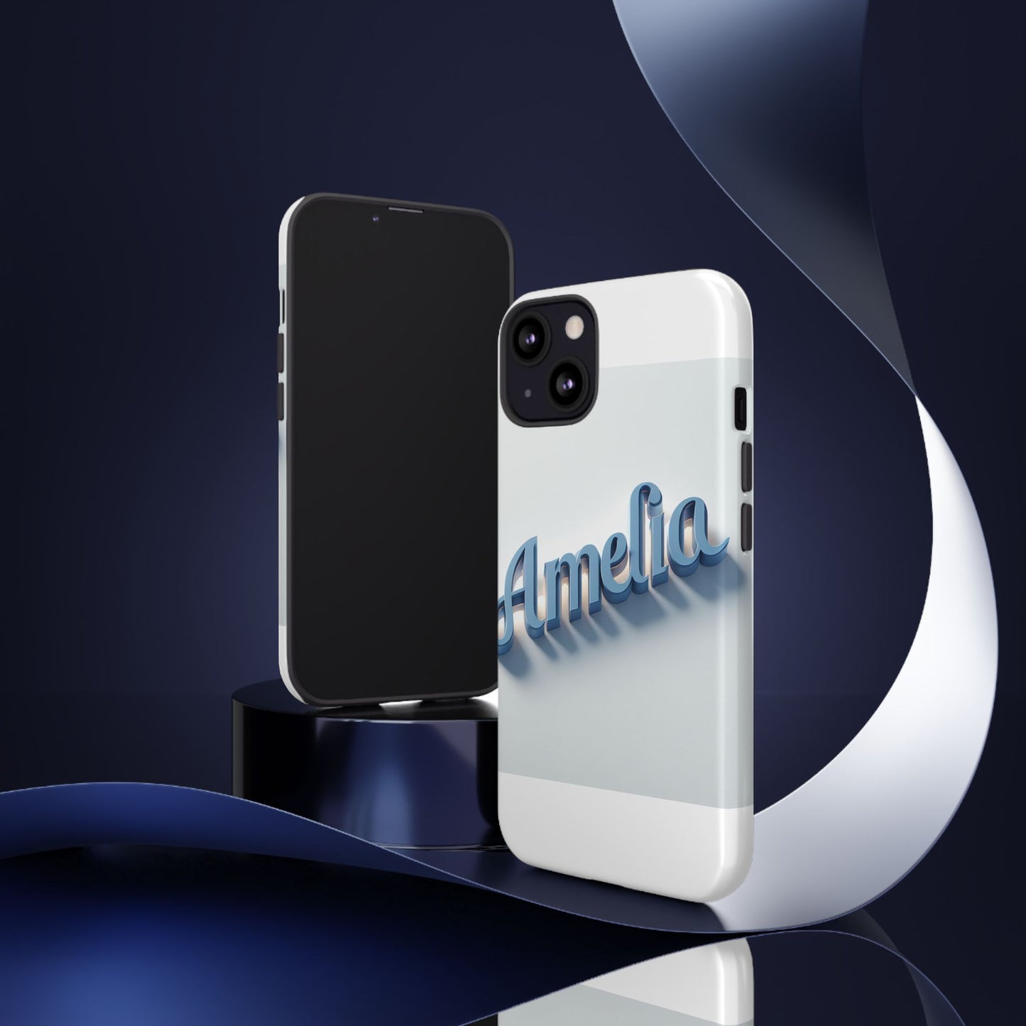 vibrant 3d lettering phone case in blue for self-expression and style compatible with iphone 13, 14, 15 & 16 – all models including pro, pro max & plus
