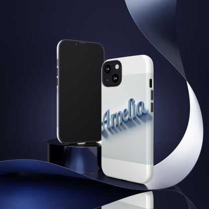 Vibrant 3D Lettering Phone Case in Blue for Self-Expression and Style Compatible with iPhone 13, 14, 15 & 16 – all models including Pro, Pro Max & Plus