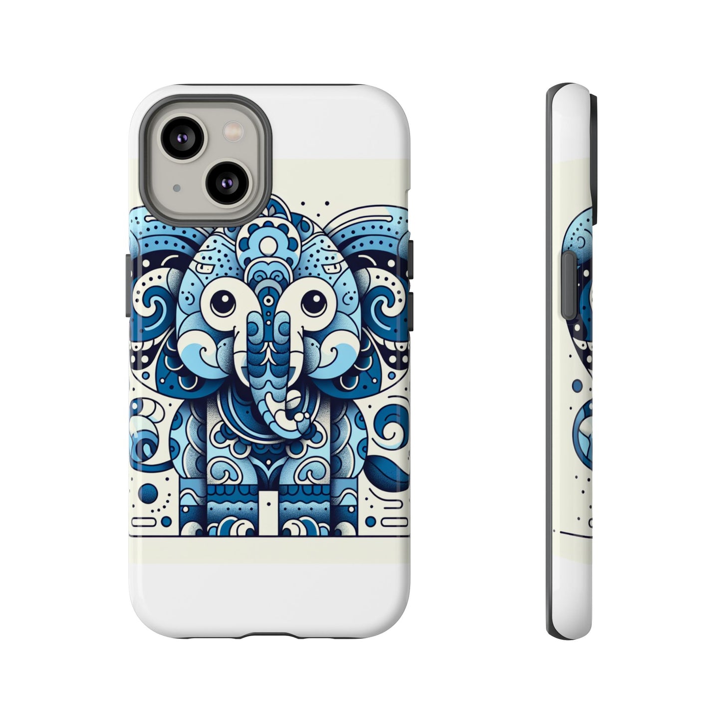 vibrant 3d elephant print protective phone case with colourful graphic design – stylish accessory compatible with iphone 13, 14, 15 & 16 – all models including pro, pro max & plus