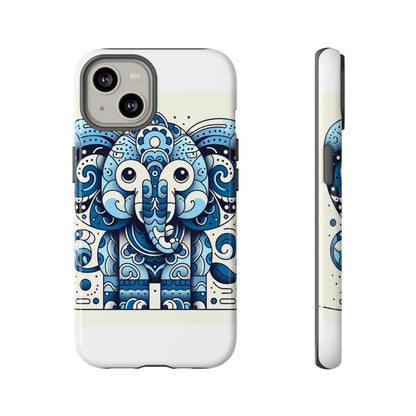 Vibrant 3D Elephant Print Protective Phone Case with Colourful Graphic Design – Stylish Accessory Compatible with iPhone 13, 14, 15 & 16 – all models including Pro, Pro Max & Plus
