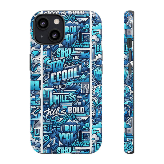 Vibrant Artistic 3D Wrap Phone Case in Blue for Trendsetters – Stylish Protection Compatible with iPhone 13, 14, 15 & 16 – All Models Including Pro, Pro Max & Plus