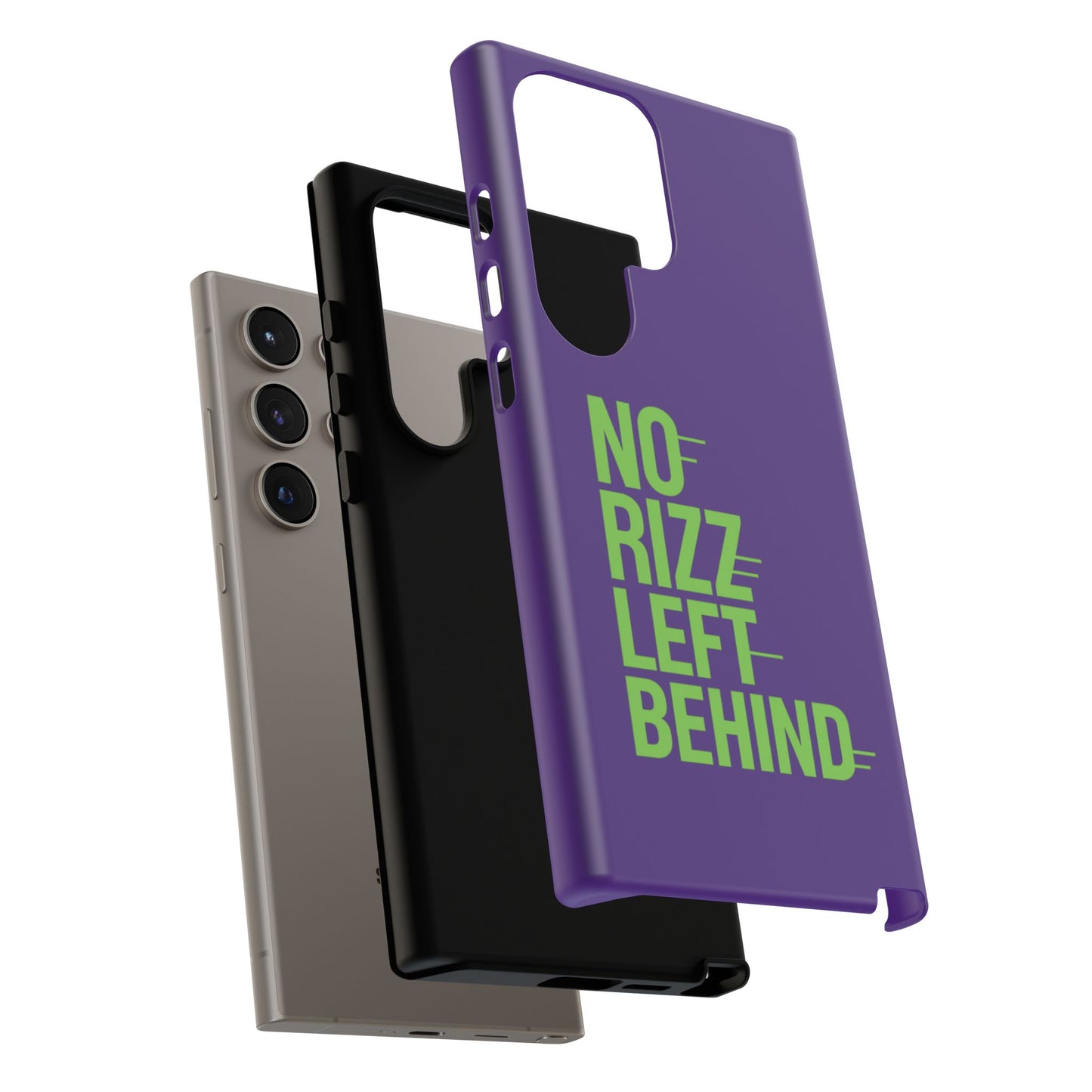 tough phone case - no rizz left behind - durable, stylish protection for active lifestyles - impact-resistant, dual layer, shock-absorbing tpu - perfect gift for tech lovers