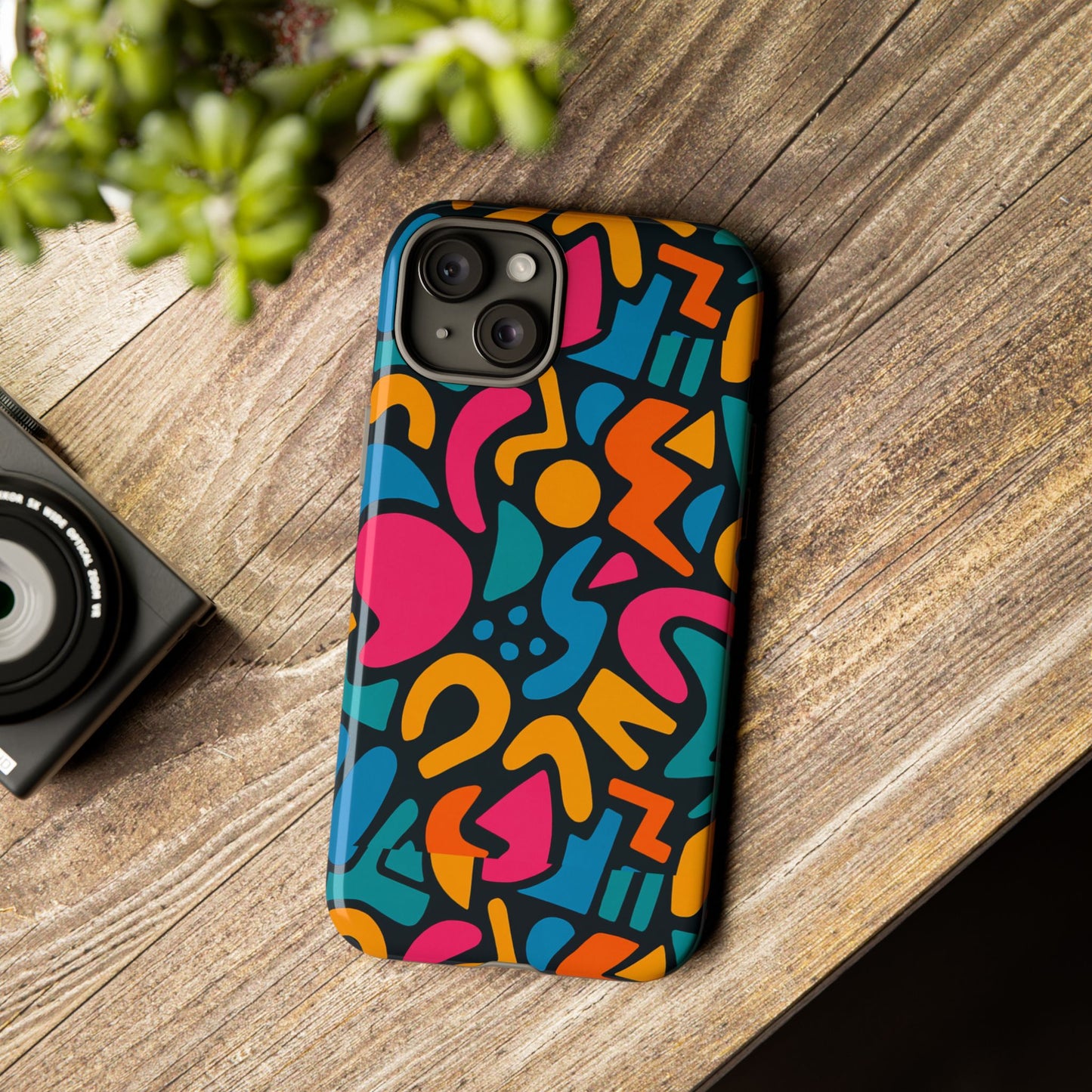vibrant multicolour abstract 3d wrap phone case for stylish protection, unisex smartphone cover, compatible with iphone 13, 14, 15 & 16 – all models including pro, pro max & plus