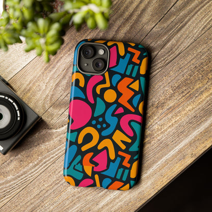 Vibrant Multicolour Abstract 3D Wrap Phone Case for Stylish Protection, Unisex Smartphone Cover, Compatible with iPhone 13, 14, 15 & 16 – all models including Pro, Pro Max & Plus