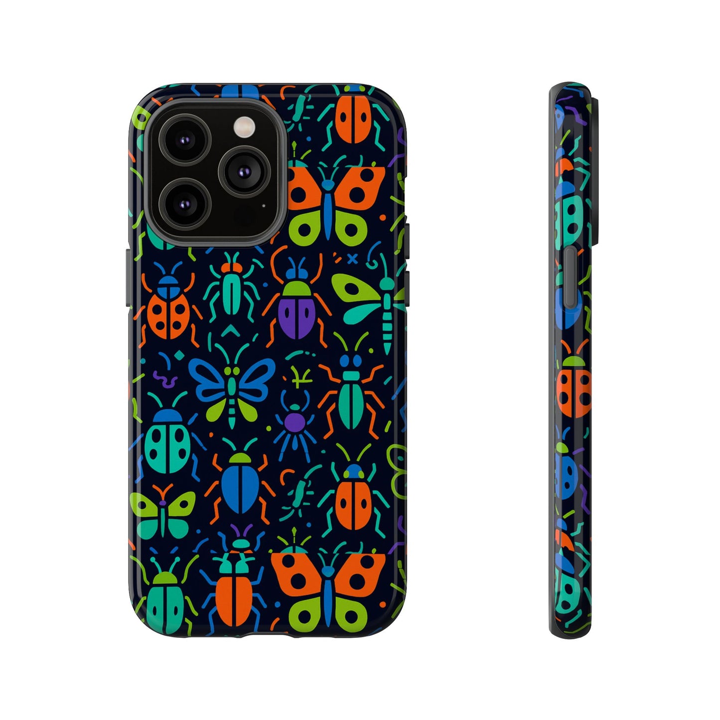 vibrant 3d insect phone case colourful stylish protective cover unique design for men and women compatible with iphone 13, 14, 15 & 16 – all models including pro, pro max & plus