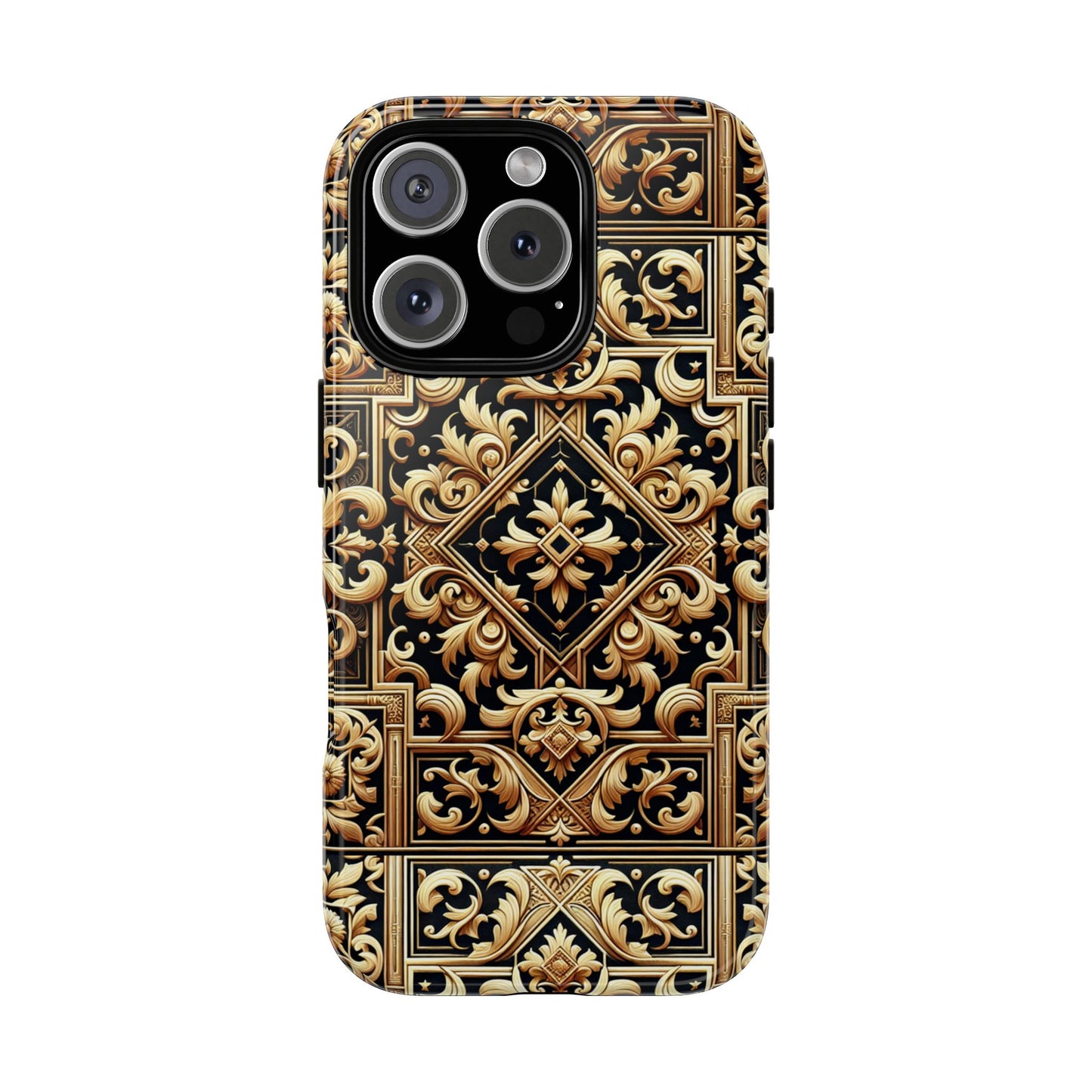 pattern image 3 vibrant shockproof phone case for anime and comic fans, ornate baroque design, stylish protection, compatible with iphone 13, 14, 15 & 16 – all models including pro, pro max & plus