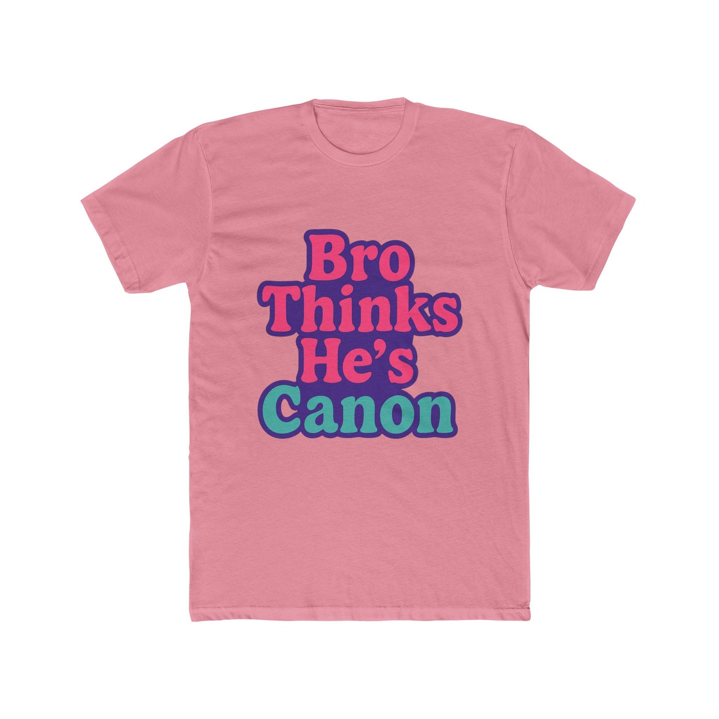 bro thinks he's canon meme unisex t-shirt - funny purple graphic tee for men & women