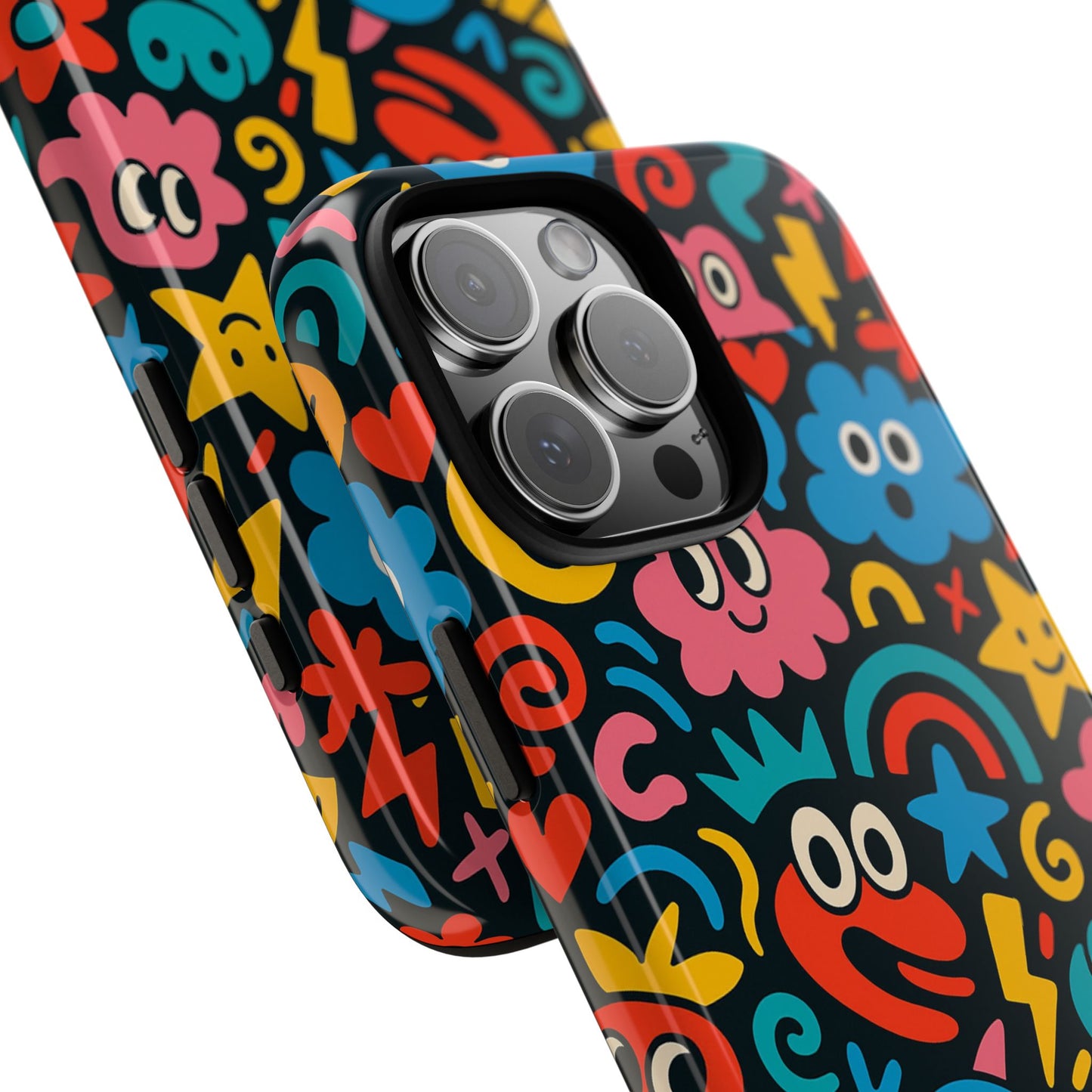 vibrant cartoon protective phone case with 3d wrap design for creative expression – compatible with iphone 13, 14, 15 & 16 – all models including pro, pro max & plus