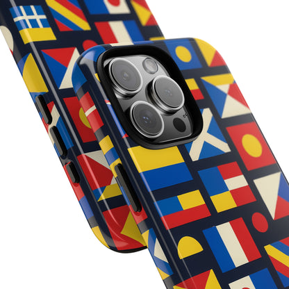 Multicolour Geometric Protective Phone Case for Smartphones, Stylish Protection and Unique Design, Compatible with iPhone 13, 14, 15 & 16 – all models including Pro, Pro Max & Plus