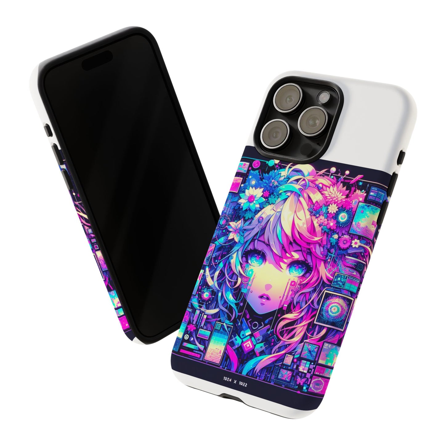 ai generated still slays protective phone case for anime lovers, vibrant 3d wrap design, durable shock absorption, uv protected, glossy or matte finish