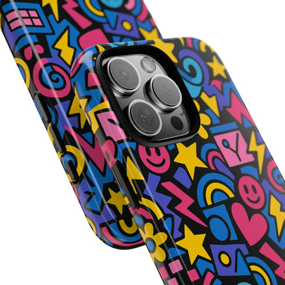 Vibrant Multicolour Cartoon Protective Phone Case – Playful 3D Design for Stylish Protection – Compatible with iPhone 13, 14, 15 & 16 – all models including Pro, Pro Max & Plus