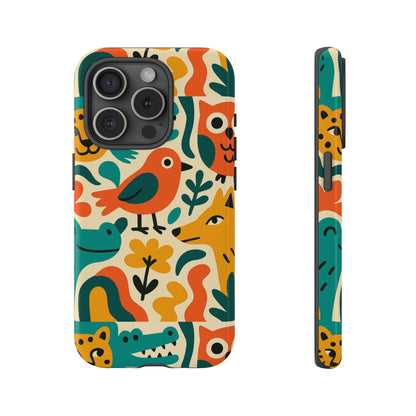 Vibrant Animal Print Protective Phone Case with 3D Wrap Design for Unique Style and Expression Compatible with iPhone 13, 14, 15 & 16 – all models including Pro, Pro Max & Plus