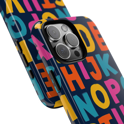 Multicolour Alphabet 3D Wrap Protective Phone Case for Unique Style and Playful Expression Compatible with iPhone 13, 14, 15 & 16 – All Models Including Pro, Pro Max & Plus
