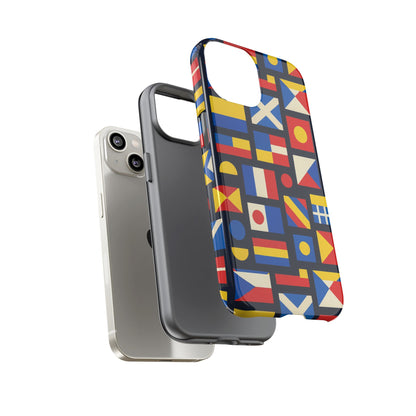 Multicolour Geometric Protective Phone Case for Smartphones, Stylish Protection and Unique Design, Compatible with iPhone 13, 14, 15 & 16 – all models including Pro, Pro Max & Plus