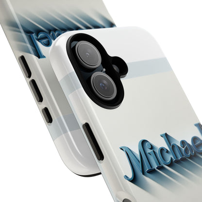 3D Textured Protective Phone Case in Blue and White, Stylish Accessory for Creative Individuals, Compatible with iPhone 13, 14, 15 & 16 – all models including Pro, Pro Max & Plus