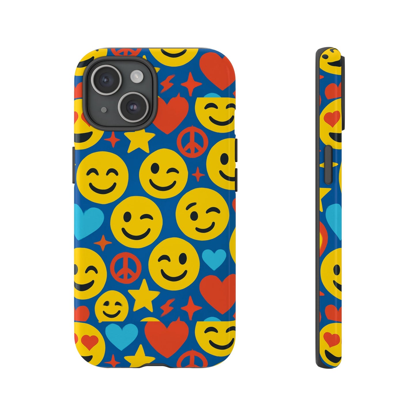 vibrant 3d emoji protective phone case for kids and adults – fun multicolour design for stylish protection compatible with iphone 13, 14, 15 & 16 – all models including pro, pro max & plus
