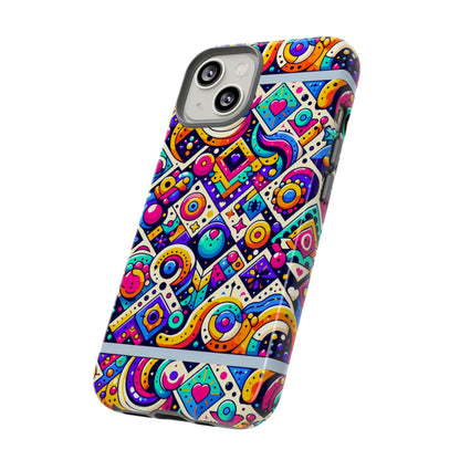 Pattern Image 6 Vibrant 3D Wrap Phone Case for Anime and Comic Fans - Colourful Abstract Design Compatible with iPhone 13, 14, 15 & 16 – all models including Pro, Pro Max & Plus