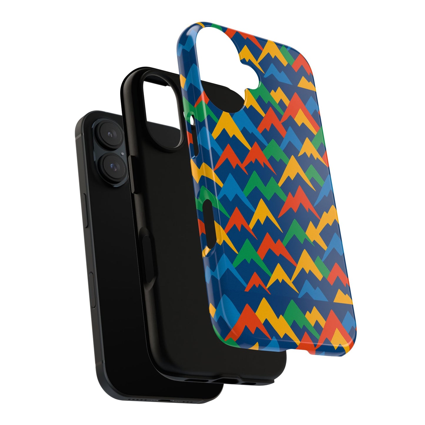 vibrant 3d mountain design phone case for stylish protection – unique accessory compatible with iphone 13, 14, 15 & 16 – all models including pro, pro max & plus