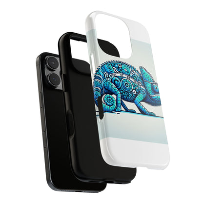 Vibrant 3D Chameleon Print Glossy Phone Case for Eye-Catching Protection Compatible with iPhone 13, 14, 15 & 16 – all models including Pro, Pro Max & Plus