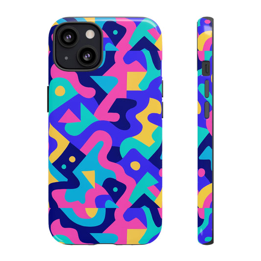 Vibrant Abstract Pattern Protective Phone Case Stylish Accessory for Unique Expression Compatible with iPhone 13, 14, 15 & 16 – All Models Including Pro, Pro Max & Plus
