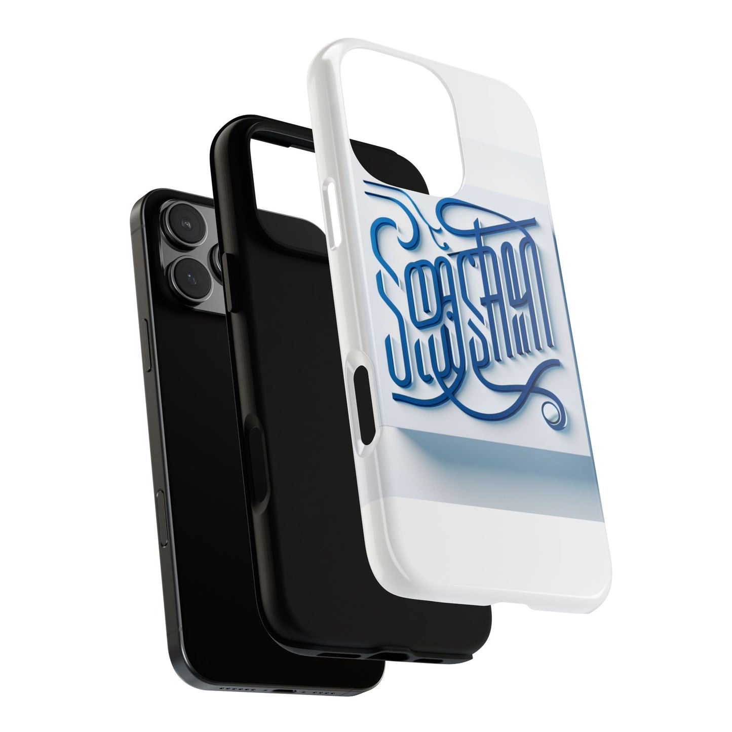 vibrant blue 3d alphabet phone case for stylish protection and unique expression compatible with iphone 13, 14, 15 & 16 – all models including pro, pro max & plus