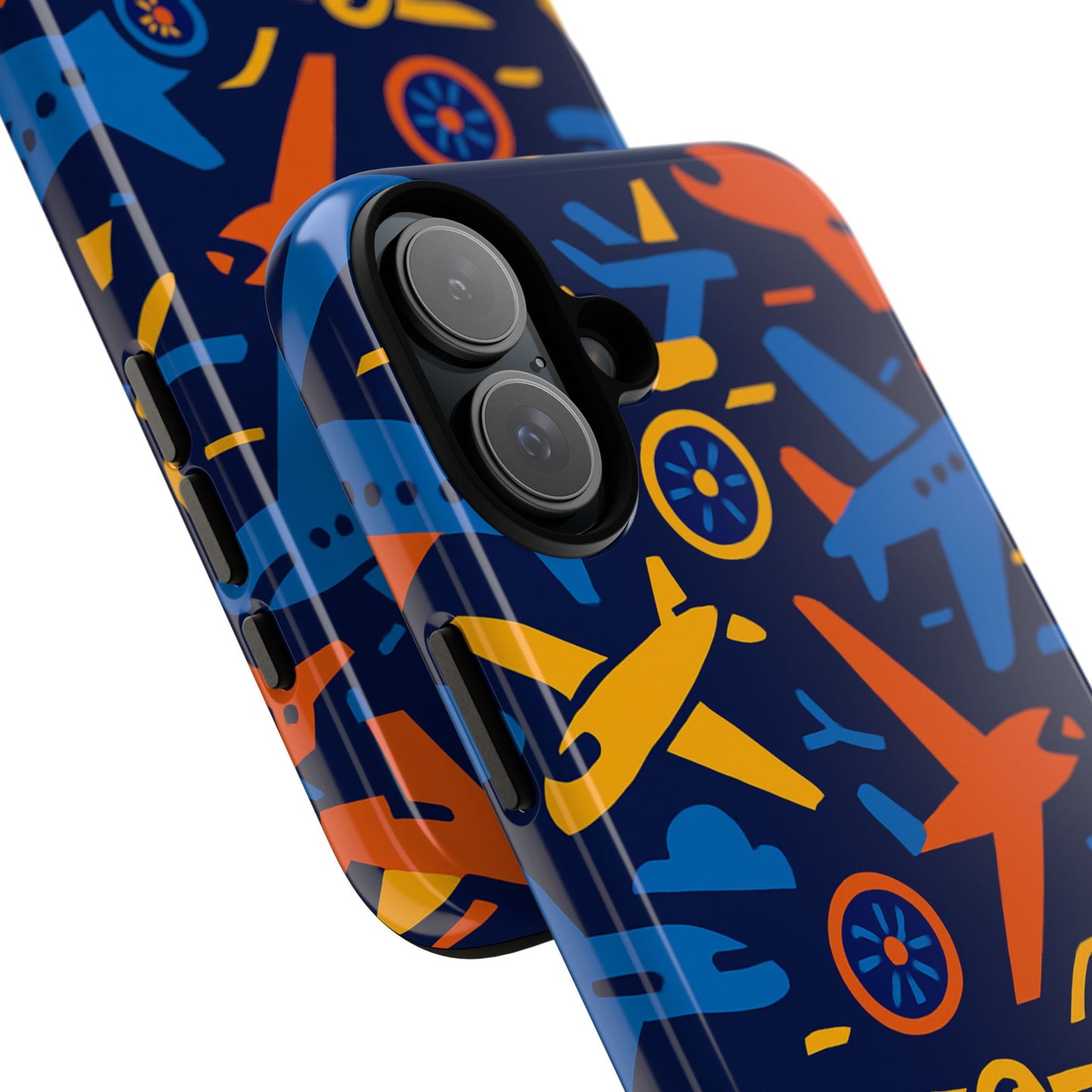 vibrant 3d airplane pattern protective phone case for self-expression and stylish protection compatible with iphone 13, 14, 15 & 16 – all models including pro, pro max & plus