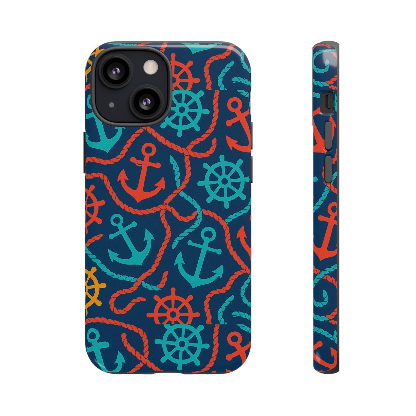 nautical multicolour 3d wrap protective phone case for unique style and robust protection compatible with iphone 13, 14, 15 & 16 – all models including pro, pro max & plus