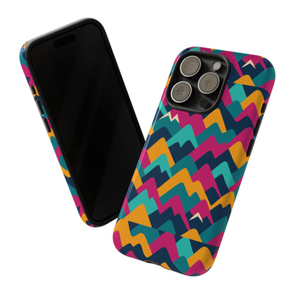 Vibrant 3D Geometric Protective Phone Case for Unisex, Stylish Smartphone Accessory with Playful Design, Compatible with iPhone 13, 14, 15 & 16 – all models including Pro, Pro Max & Plus