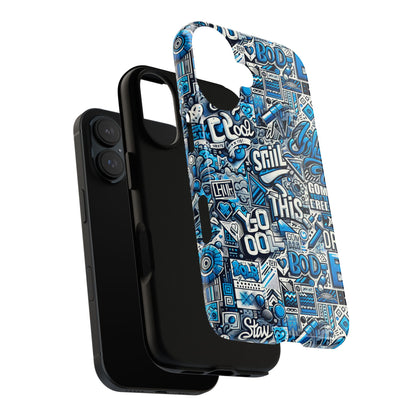 Blue Pattern Image 14 Phone Case with 3D Wrap Design for Men and Women Compatible with Smartphones Shockproof and UV Protective Printed Cover